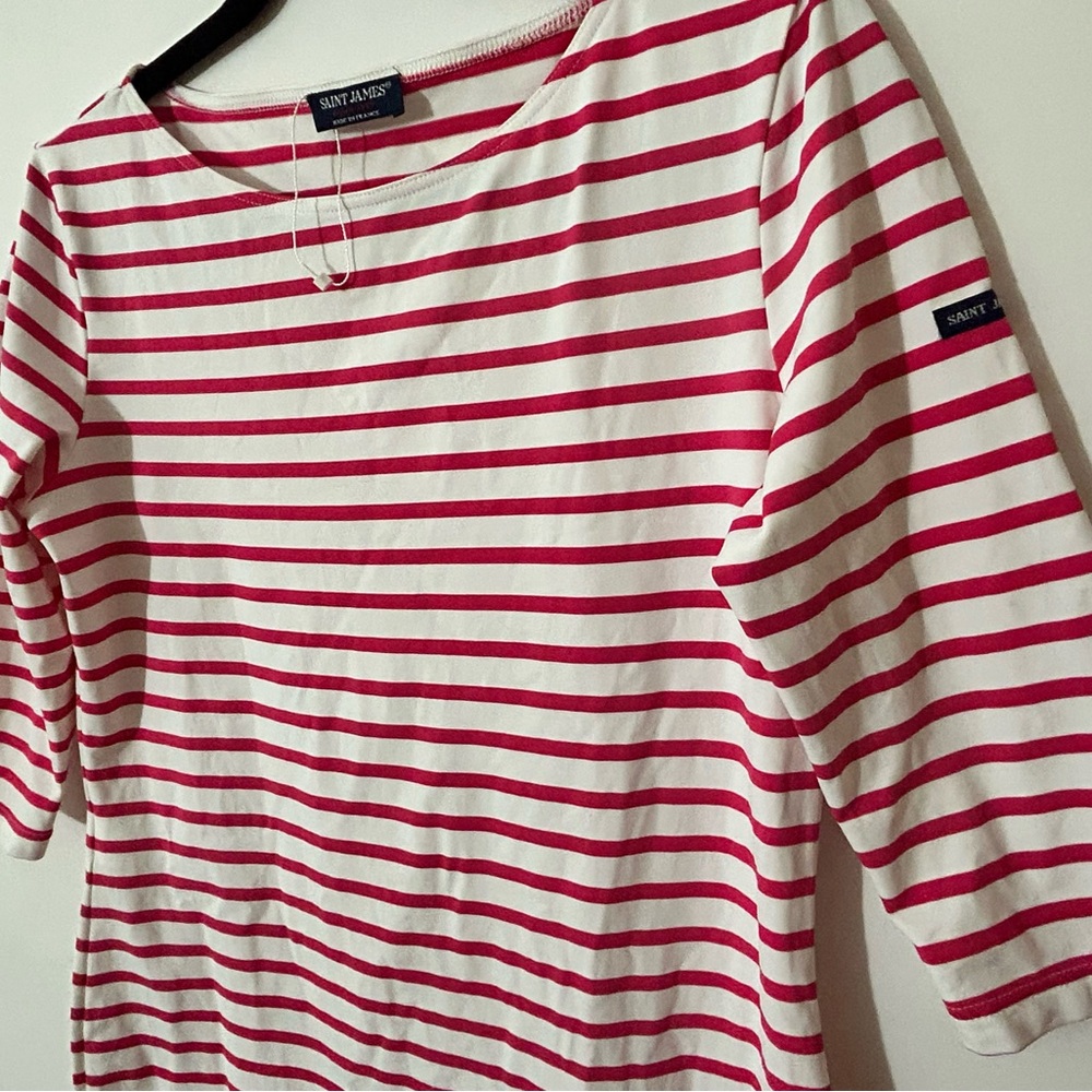 Saint James Pink and White Striped Dress
